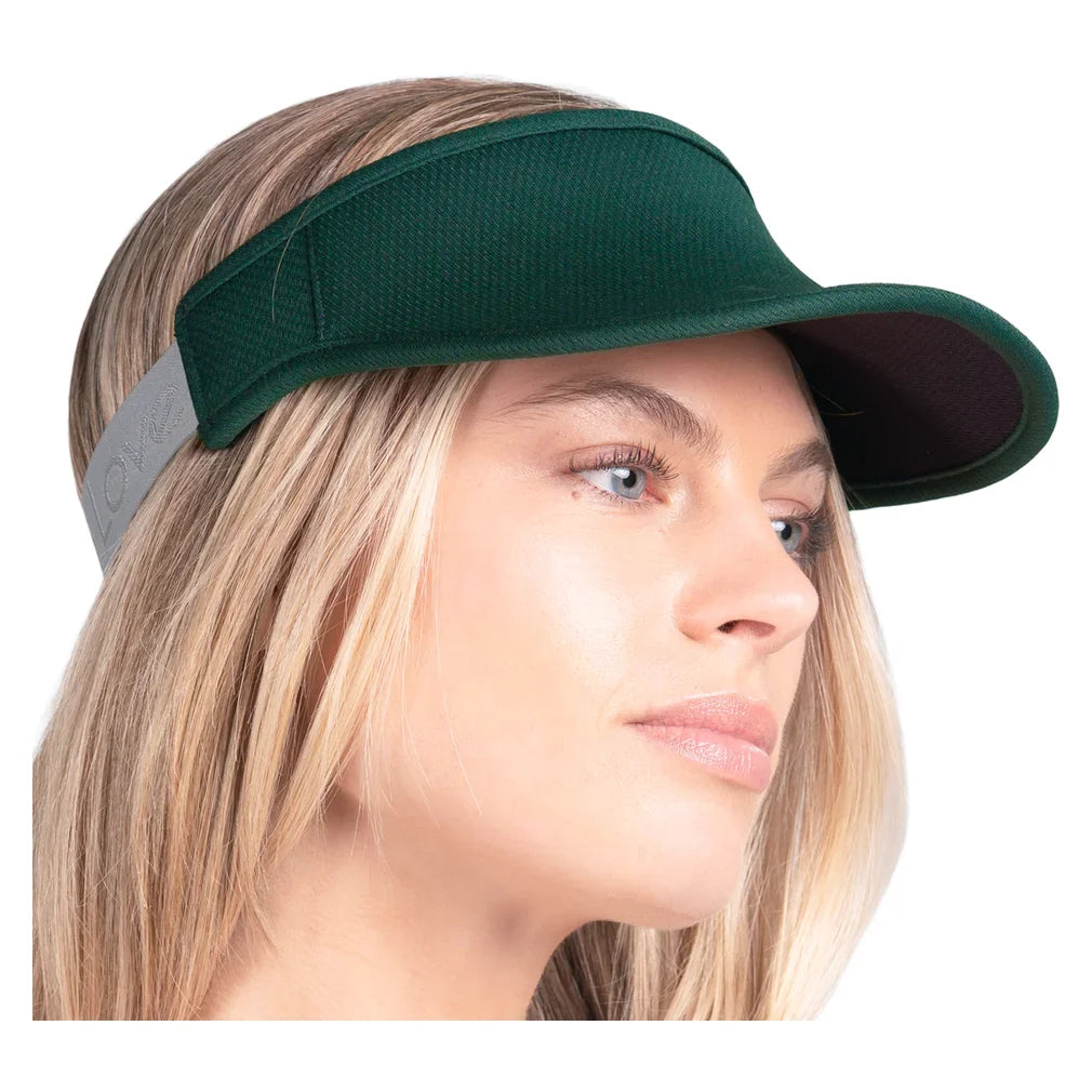 Women's Lucky Tech Stretch Tennis Visor Team Green, Lucky In Love, Team Green, Tennis Express, CH014-300-TEAM-GREEN-1