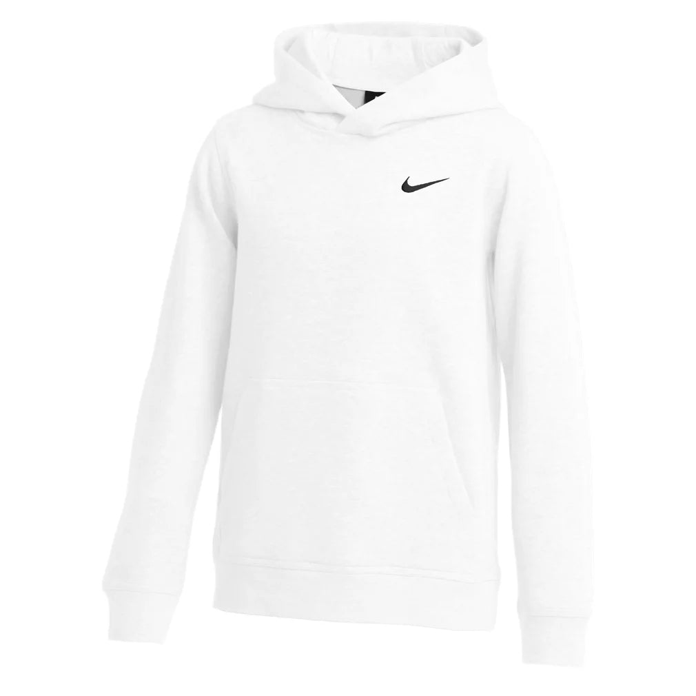 Boys' Club Pullover Training Hoodie, Nike, 100 Tm White/Black, Pickleball Express, CJ1773-H26-100-TM-WHITE-BLACK-1