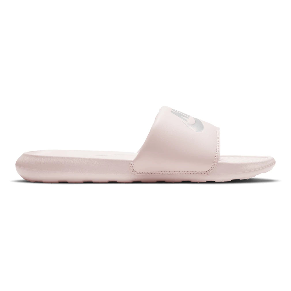 Women`s Victori One Slides Barely Rose and Metallic Silver