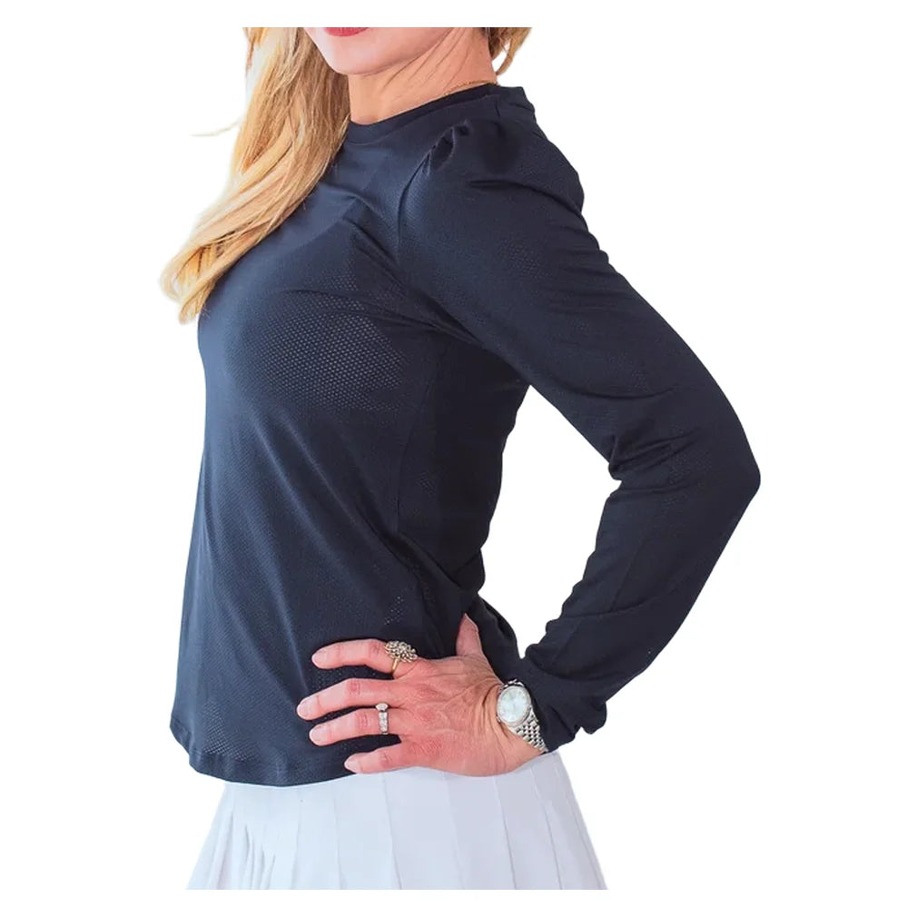 Women's Crew Long Sleeve Top, Bubble, Pickleball Express, CREW-NF7-B-4