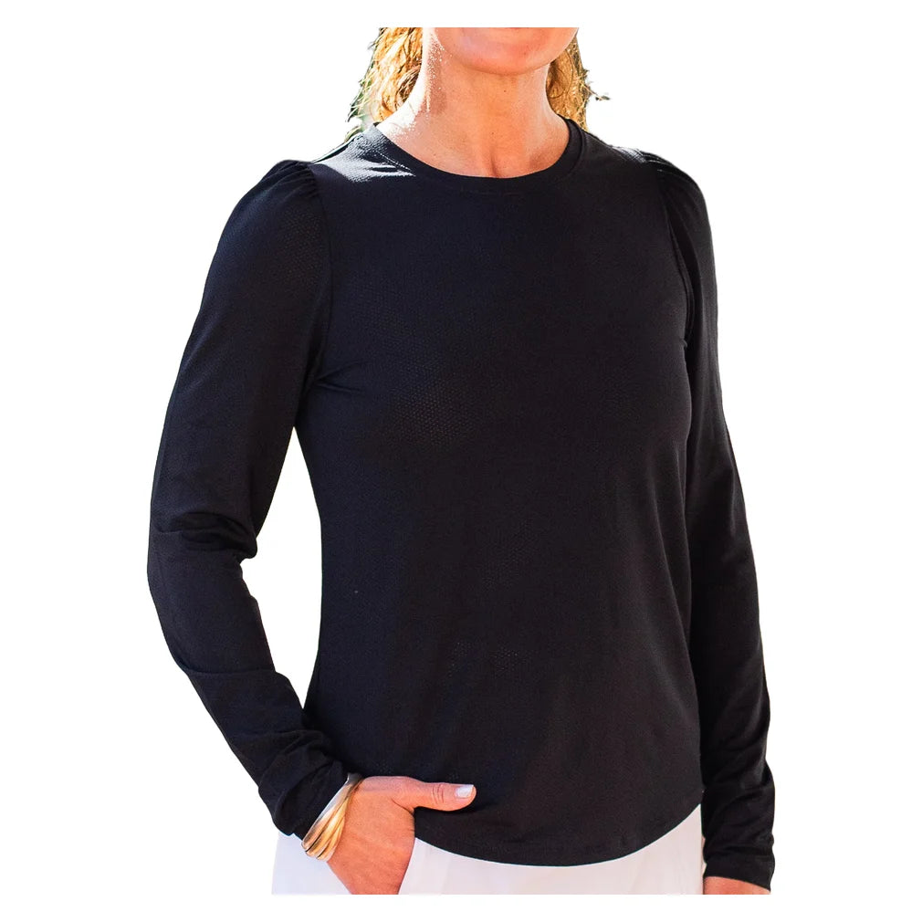 Women's Crew Long Sleeve Top, Bubble, Pickleball Express, CREW-NF7-B-6