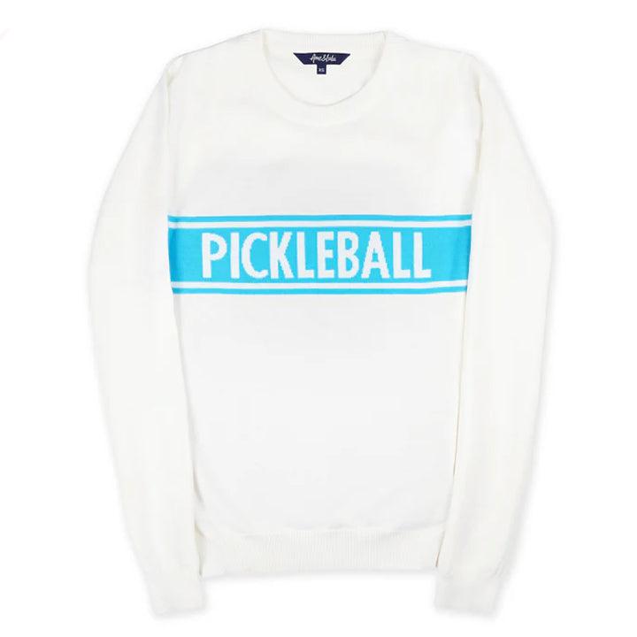 Women's Club Sport Pickleball Sweater White and Light Blue