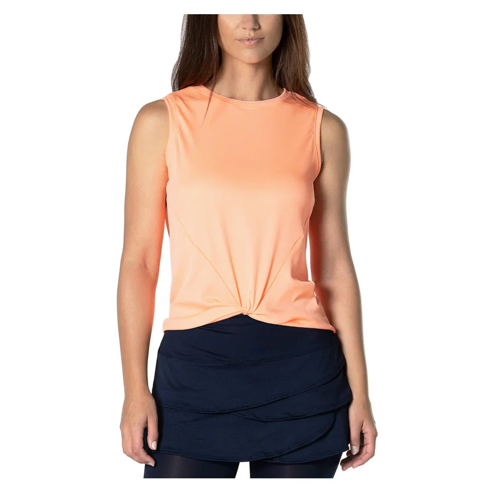 Women's Twist Front Tank Orange Frost