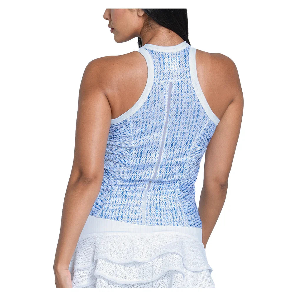 Women's Boho Tile Rib Tank Royal