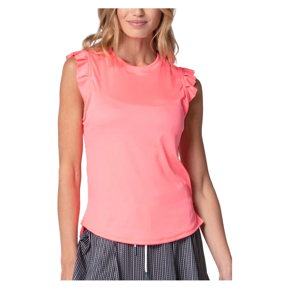Women's Bring It On Rib Tank Lava