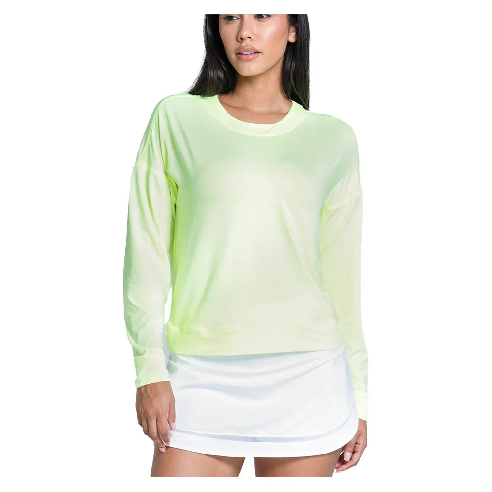 Women's LUV Hype Long Sleeve Tennis Top Lemon Frost