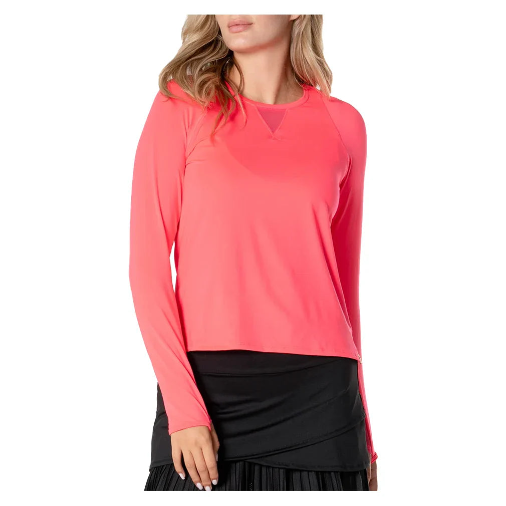 Women's LUV High Low Breezy Long Sleeve Top