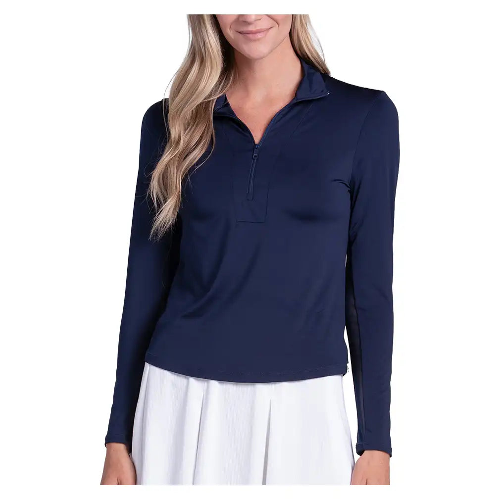 Women's Free Play Zip Long Sleeve Top Midnight