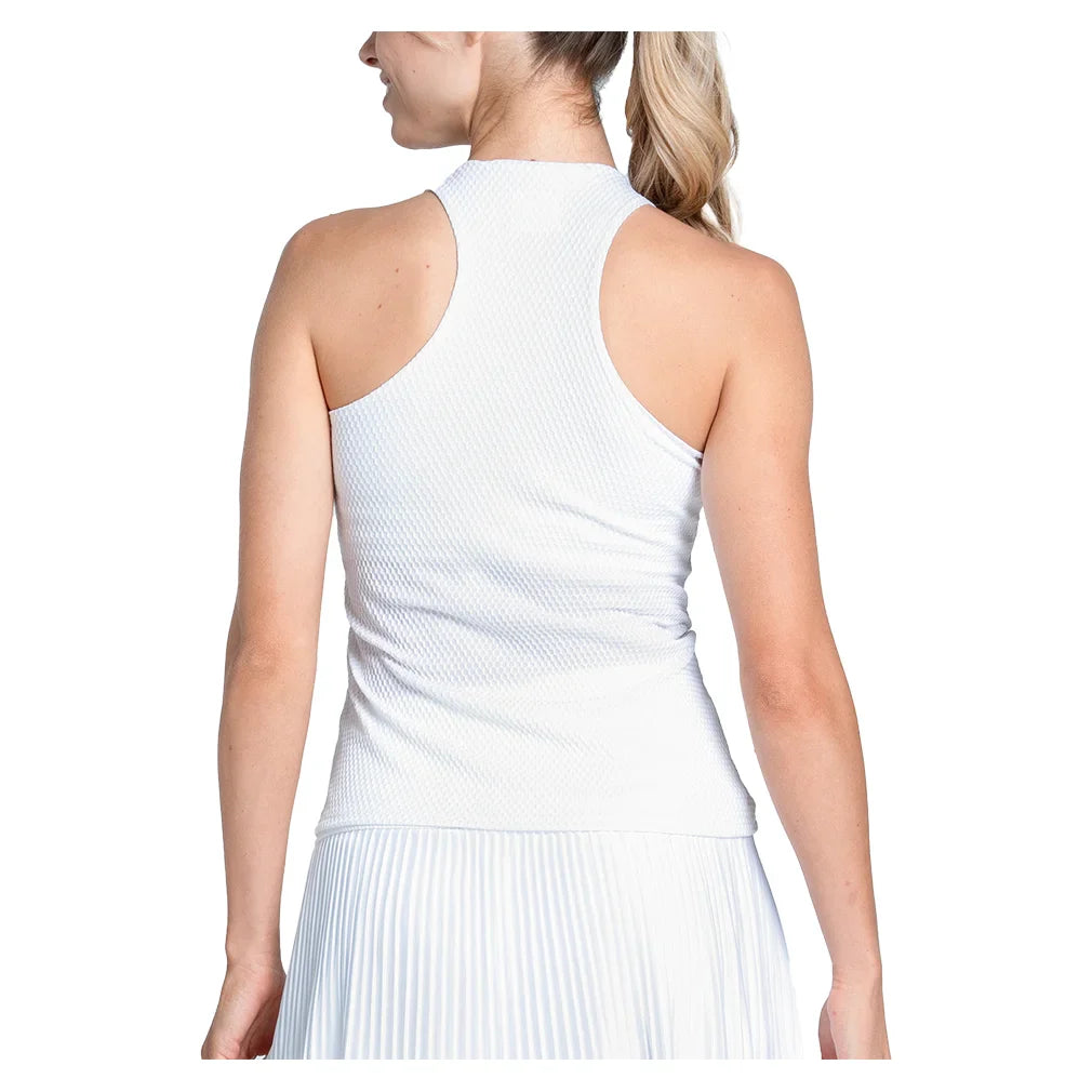 Women's Retro Revival Tank with Bra White