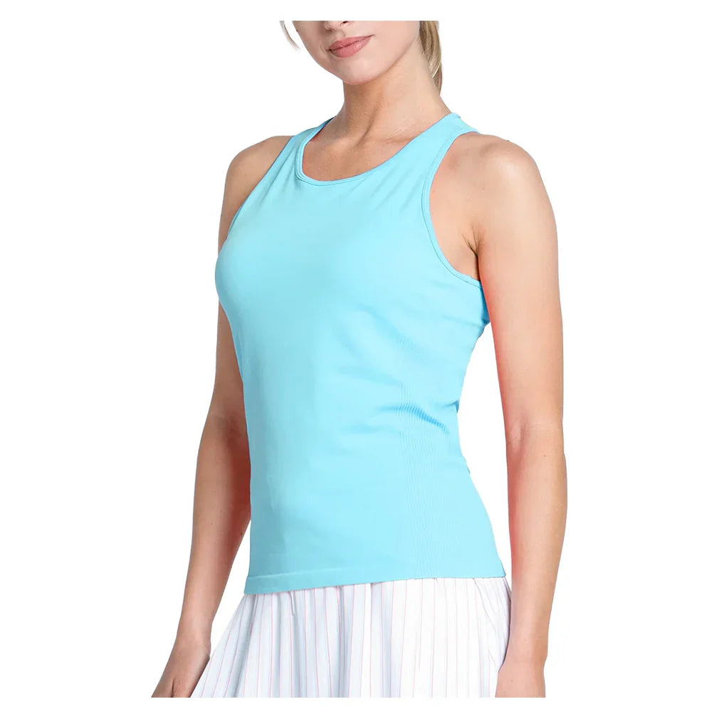 Women's Seamless High Neck Tank with Bra Bahama
