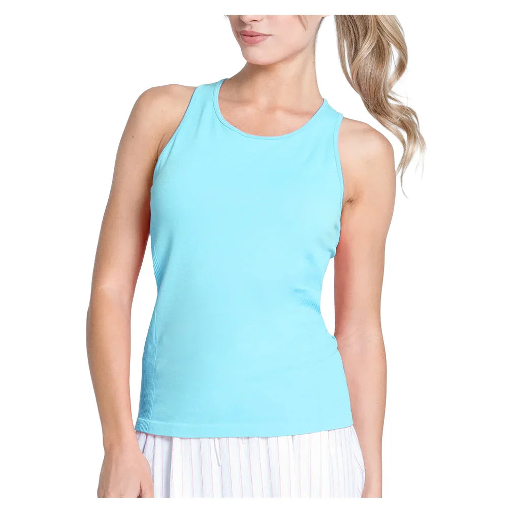 Women's Seamless High Neck Tank with Bra Bahama