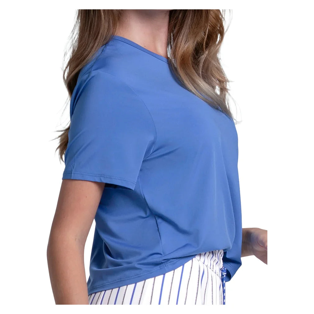 Women's Power Box Tee Parisian Blue, Lucky In Love, Pickleball Express, CX095-434-2