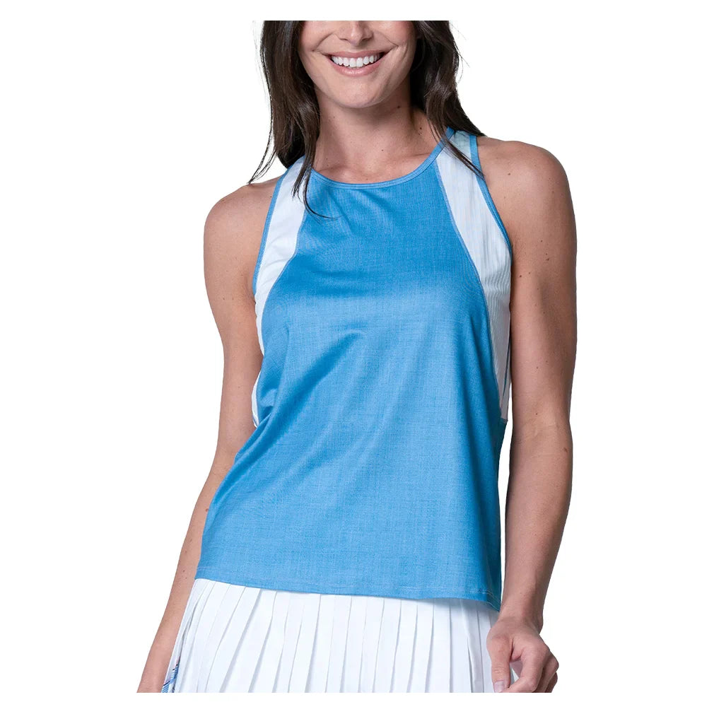 Women's Linen Play Tank Periwinkle