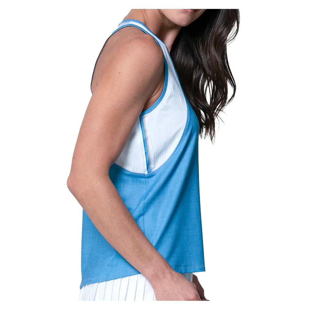 Women's Linen Play Tank Periwinkle
