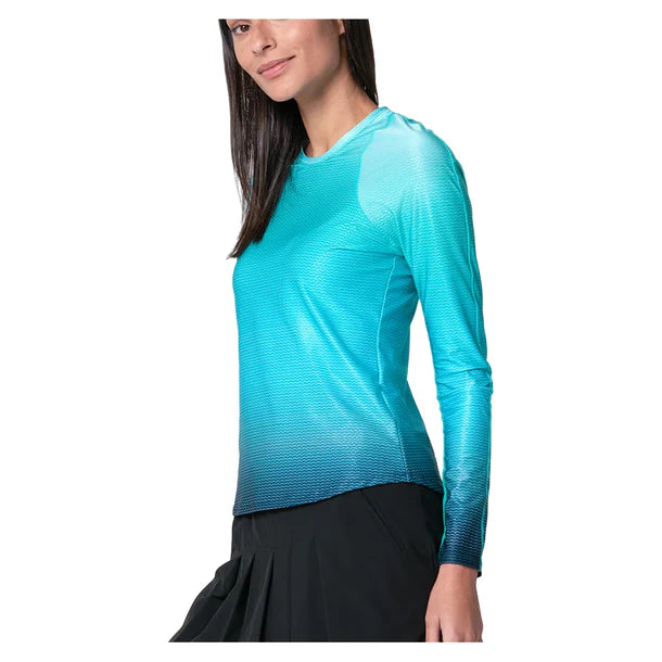 Women's In It To Win It Long Sleeve Top Aquamarine