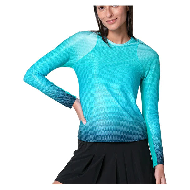 Women's In It To Win It Long Sleeve Top Aquamarine