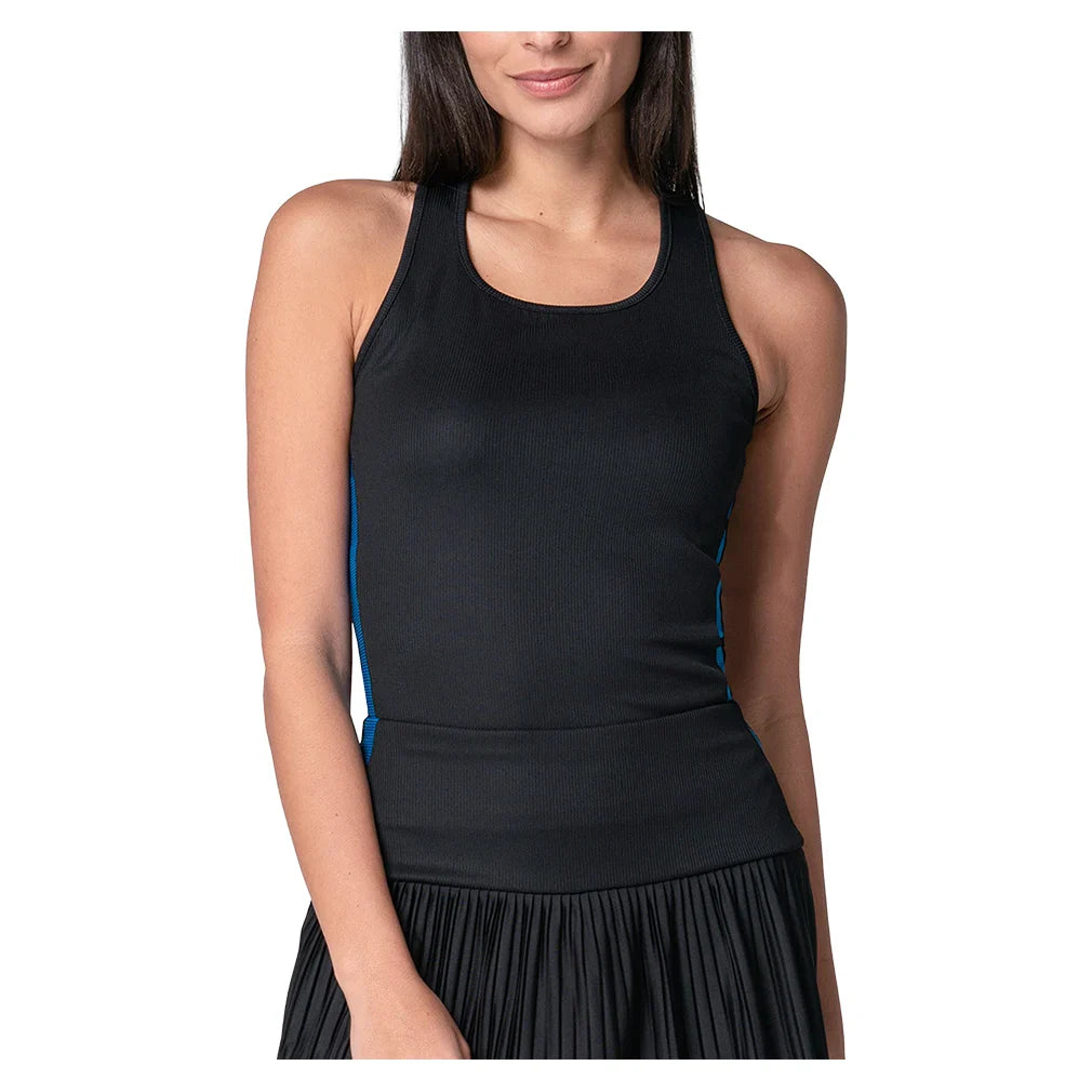 Women's Racer Rib Tank Black