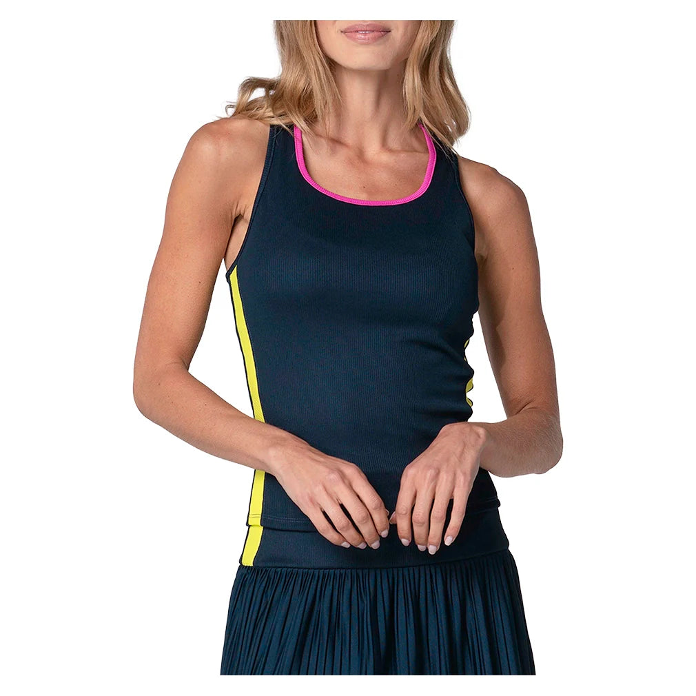 Women's Racer Rib Tank Midnight