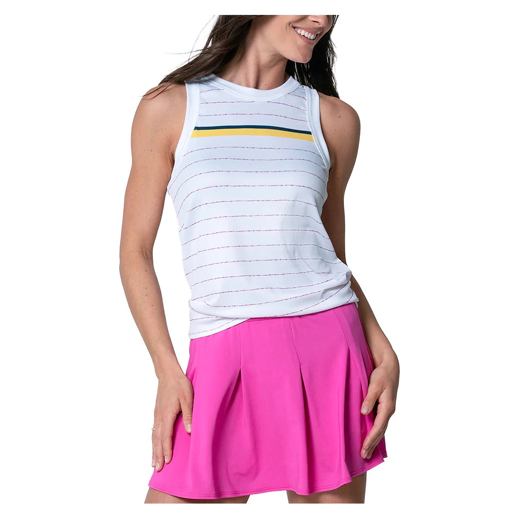 Women's Love Set Tie Back Tank White