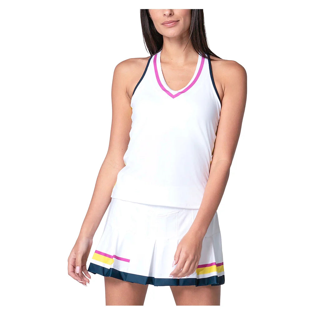 Women's Love Bound Tank with Bra White