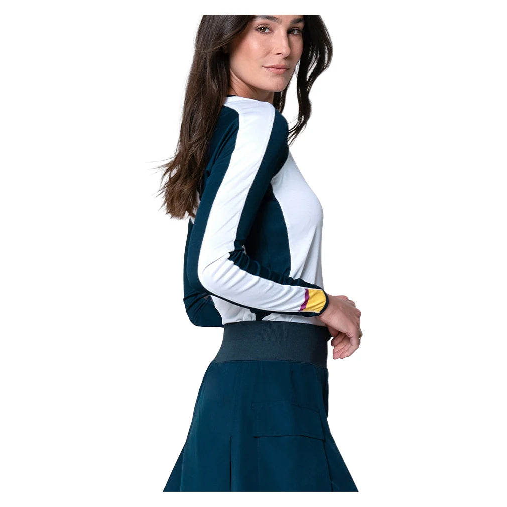 Women`s Love Bound Long Sleeve Court Top White