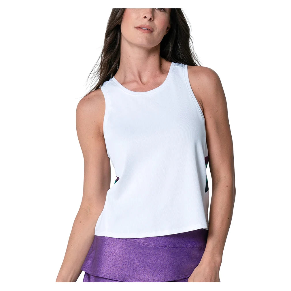 Women's Legacy Hip Fit Tank White