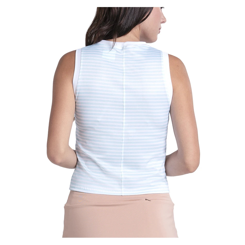 Women's Riviera Stripe Muscle Tank Wave