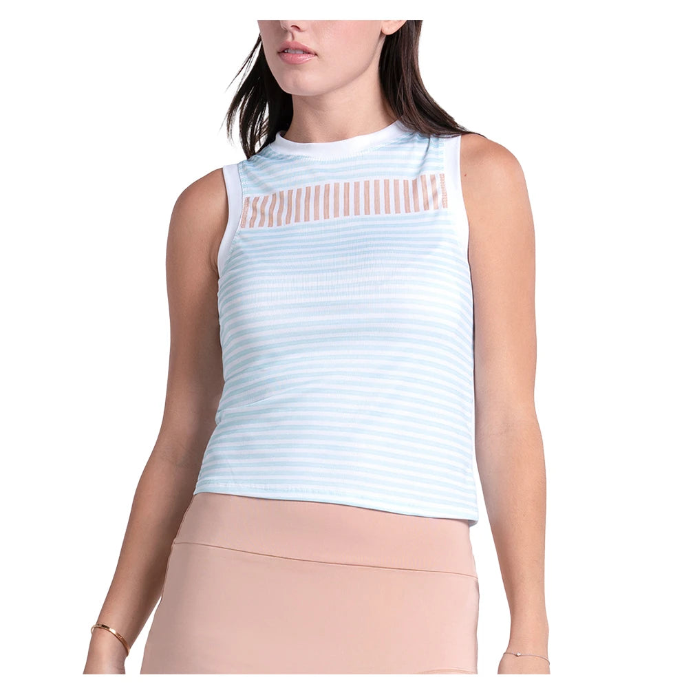 Women's Riviera Stripe Muscle Tank Wave