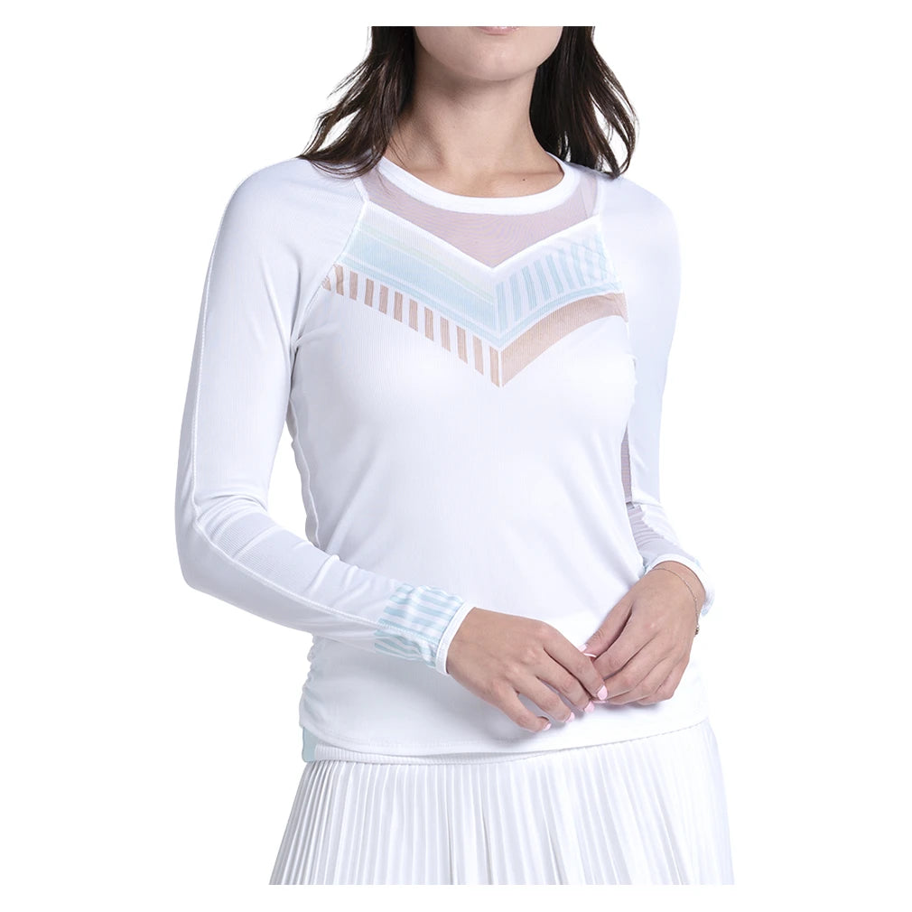 Women's Riviera Club Long Sleeve Top White