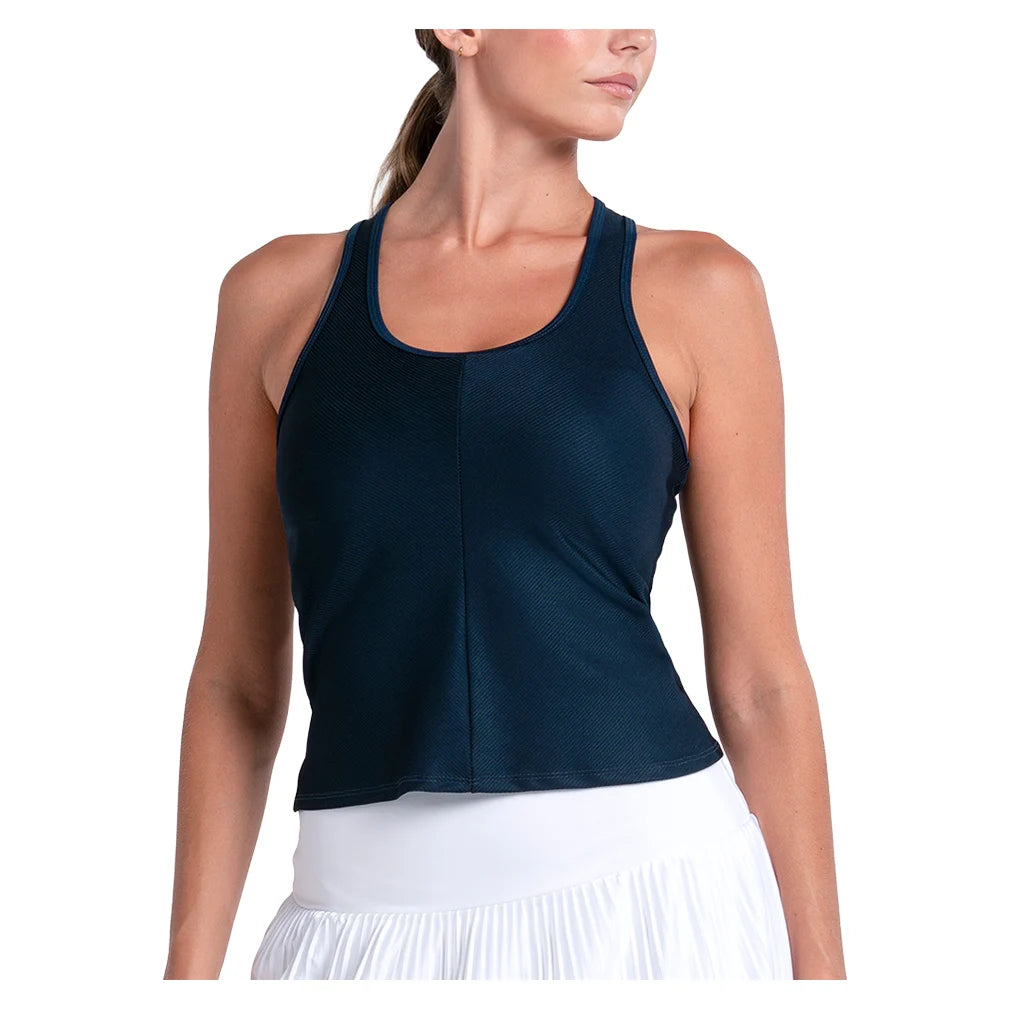 Women's Scoop Neck Rib Tank with Bra