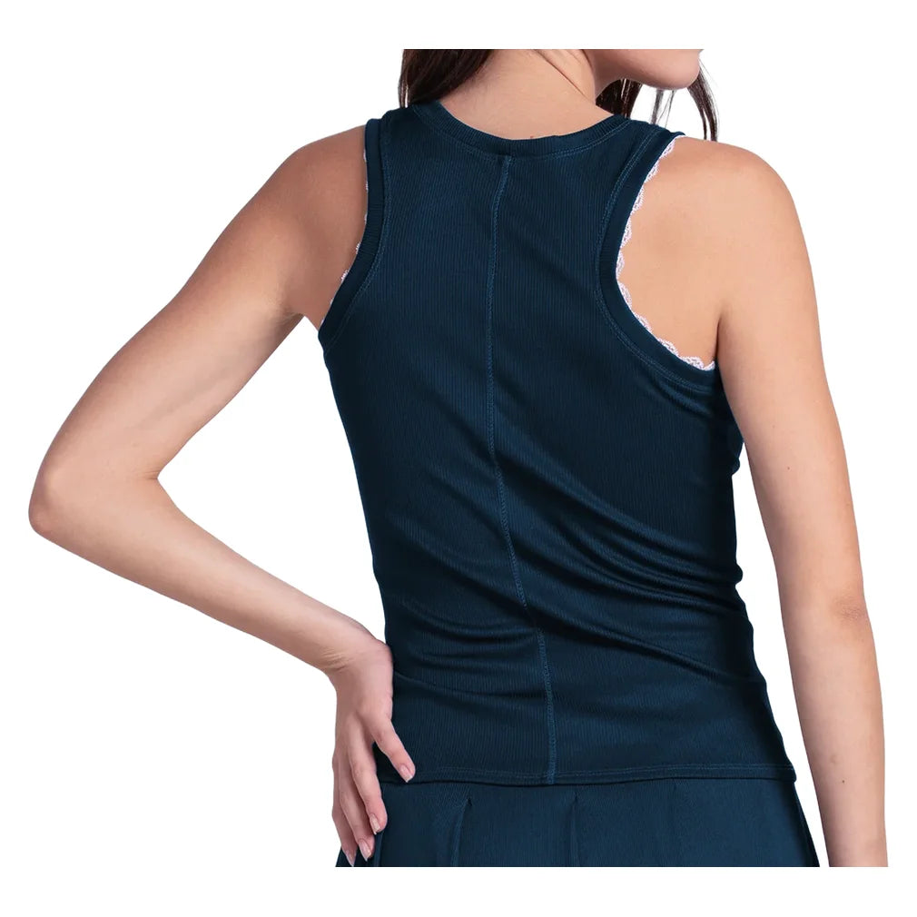 Women's Ace The Rib Tank Midnight, Lucky In Love, Pickleball Express, CX178-401-1