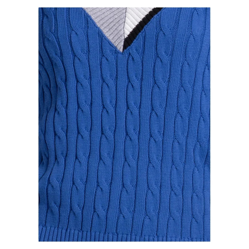 Women's Bold Play Tennis Sweater Parisian Blue, Lucky In Love, Tennis Express, CX193-92G434-4