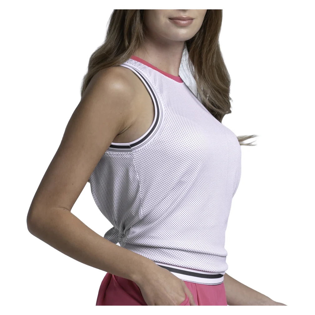 Women's Game Point Tank White, Lucky In Love, Pickleball Express, CX198-09H110-2