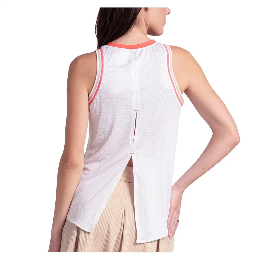 Women's Clubhouse Tank White and Camel