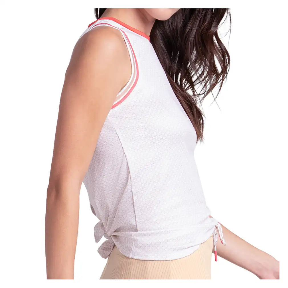 Women's Clubhouse Tank White and Camel