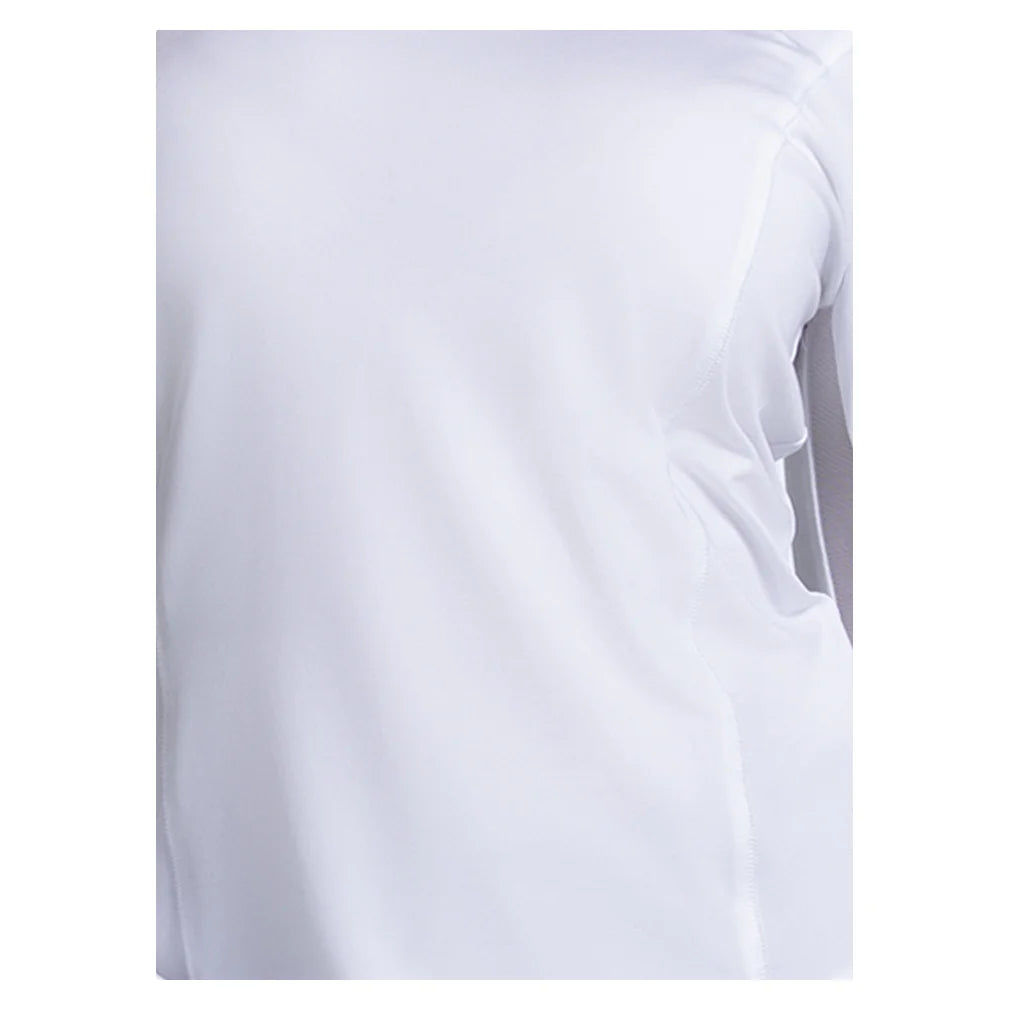 Women's Double Play Long Sleeve Top White and Black, Lucky In Love, Pickleball Express, CX199-121-4