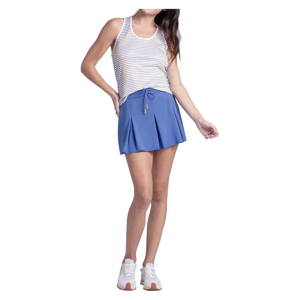 Women's Game On Stripe Tank White, Lucky In Love, Pickleball Express, CX206-25H110-3