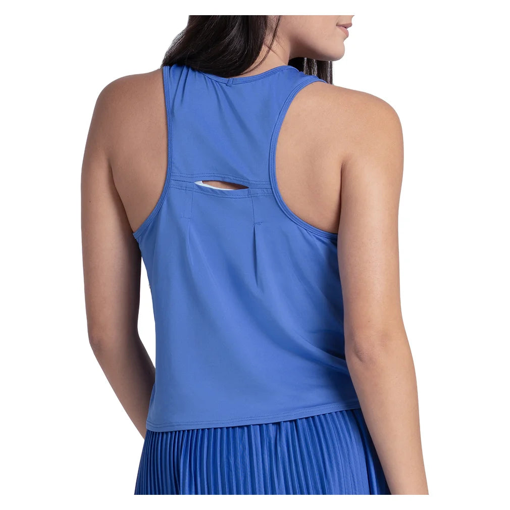 Women's Court Drip Tank Parisian Blue, Lucky In Love, Pickleball Express, CX221-434-1