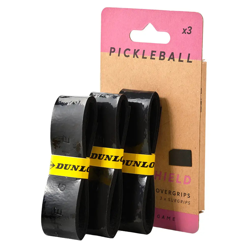 Sweat Shield Pickleball Overgrip 3 Pack Black