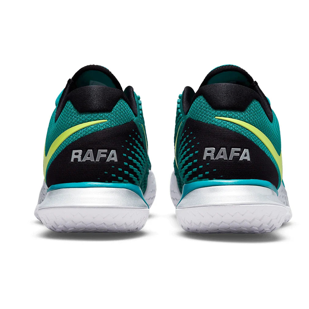 Men's Rafa Zoom Vapor Cage 4 Court Shoes Bright Spruce and Atomic Green