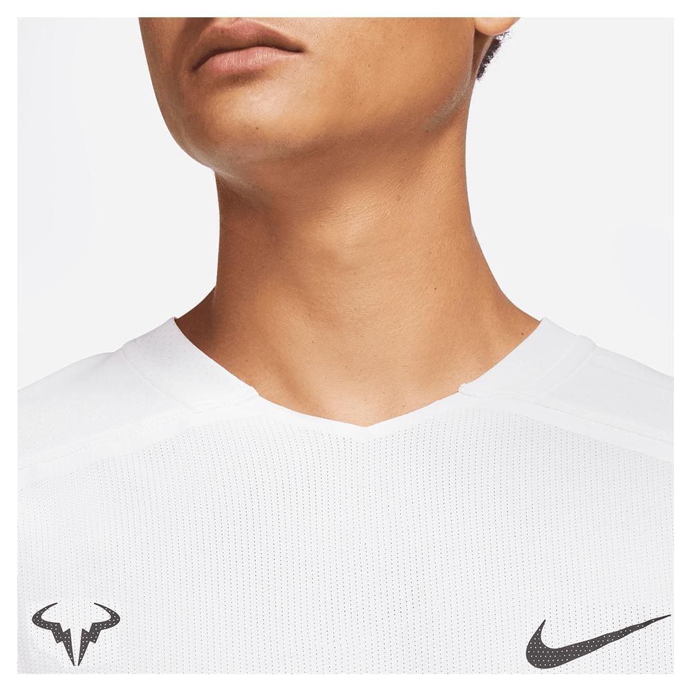 Men's Rafa Court Knit Dri-FIT Advantage Short Sleeve Top White