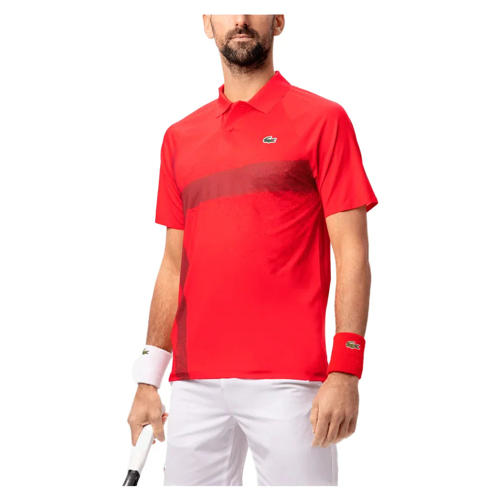 Men's Novak Djokovic Light Stretch On Court Polo Grenandine