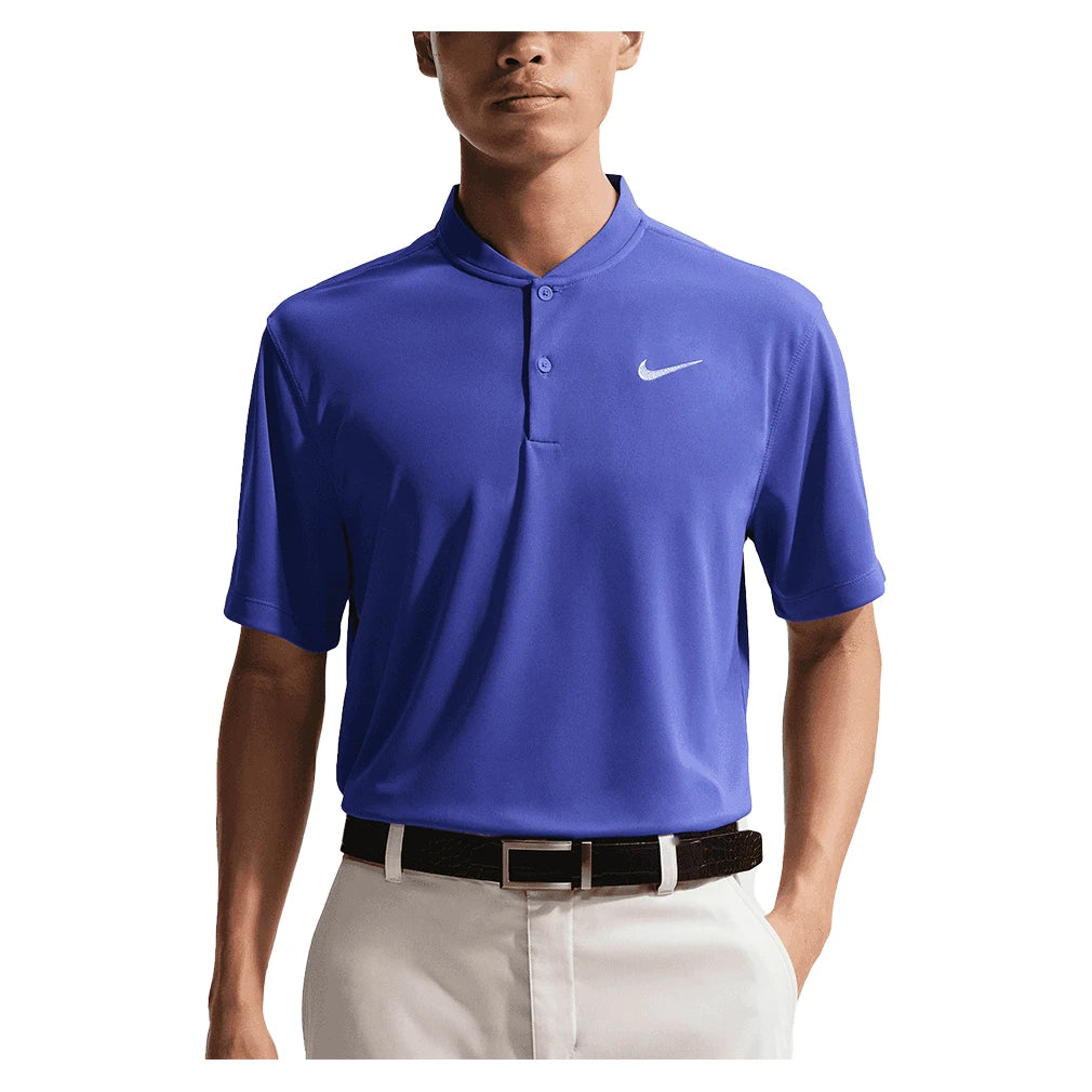 Men's Court Dri-FIT Blade Solid Polo Lapis and White