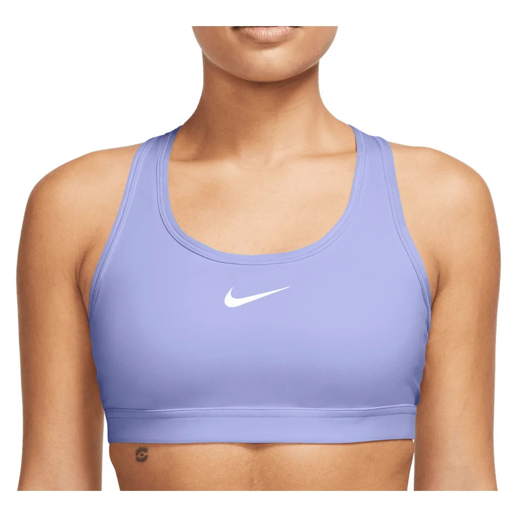 Women's Swoosh Medium Support Padded Sports Bra Purple Pulse and White, Nike, Purple Pulse/White, Pickleball Express, DX6821-580H26-PURPLE-PULSE-WHITE-1