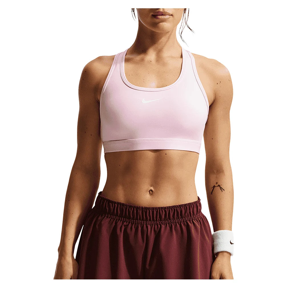 Women's Swoosh Medium Support Padded Sports Bra Pink Foam and Stone Mauve
