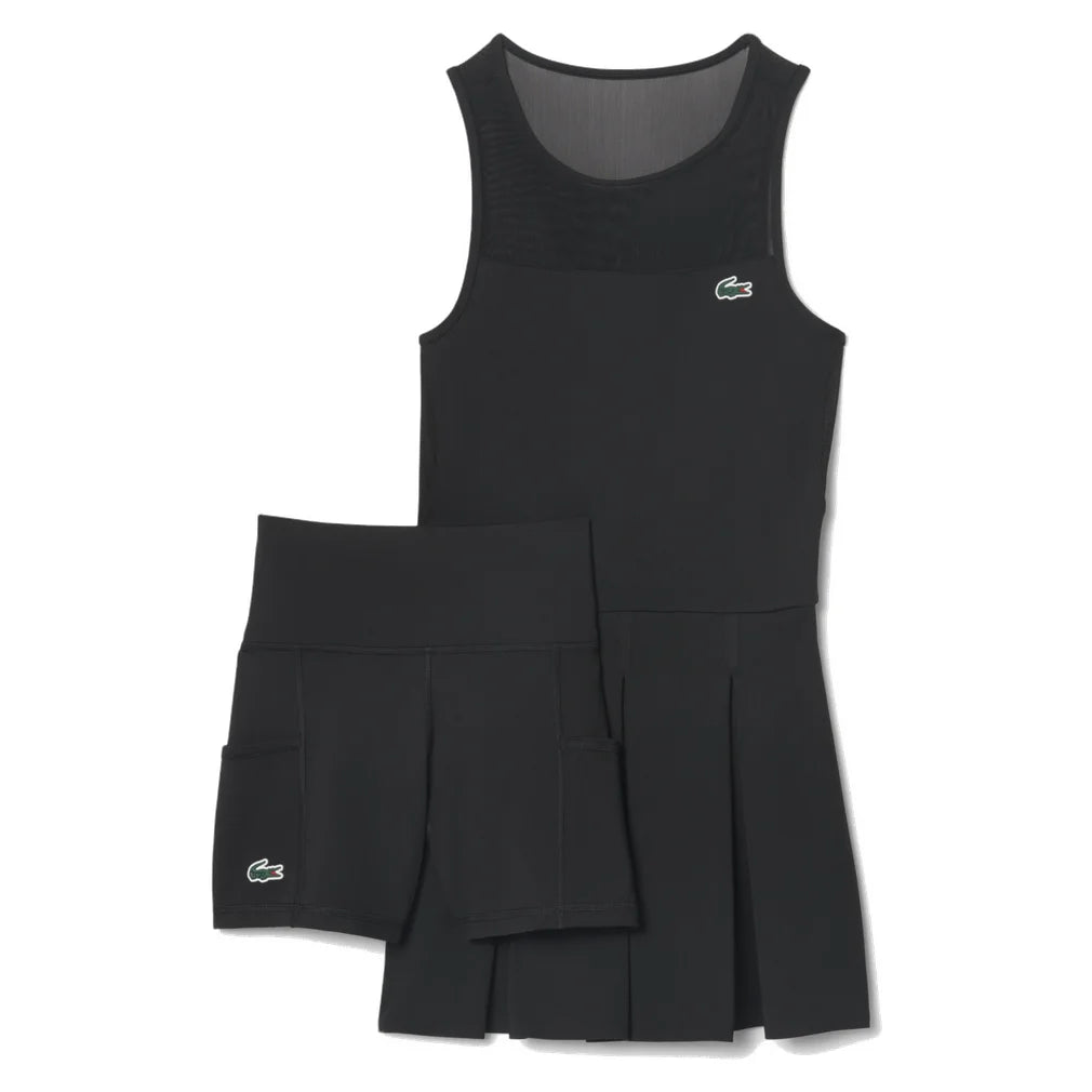 Women's Players Dress Black, Lacoste, Black, Pickleball Express, EF6876-031F26-BLACK-1