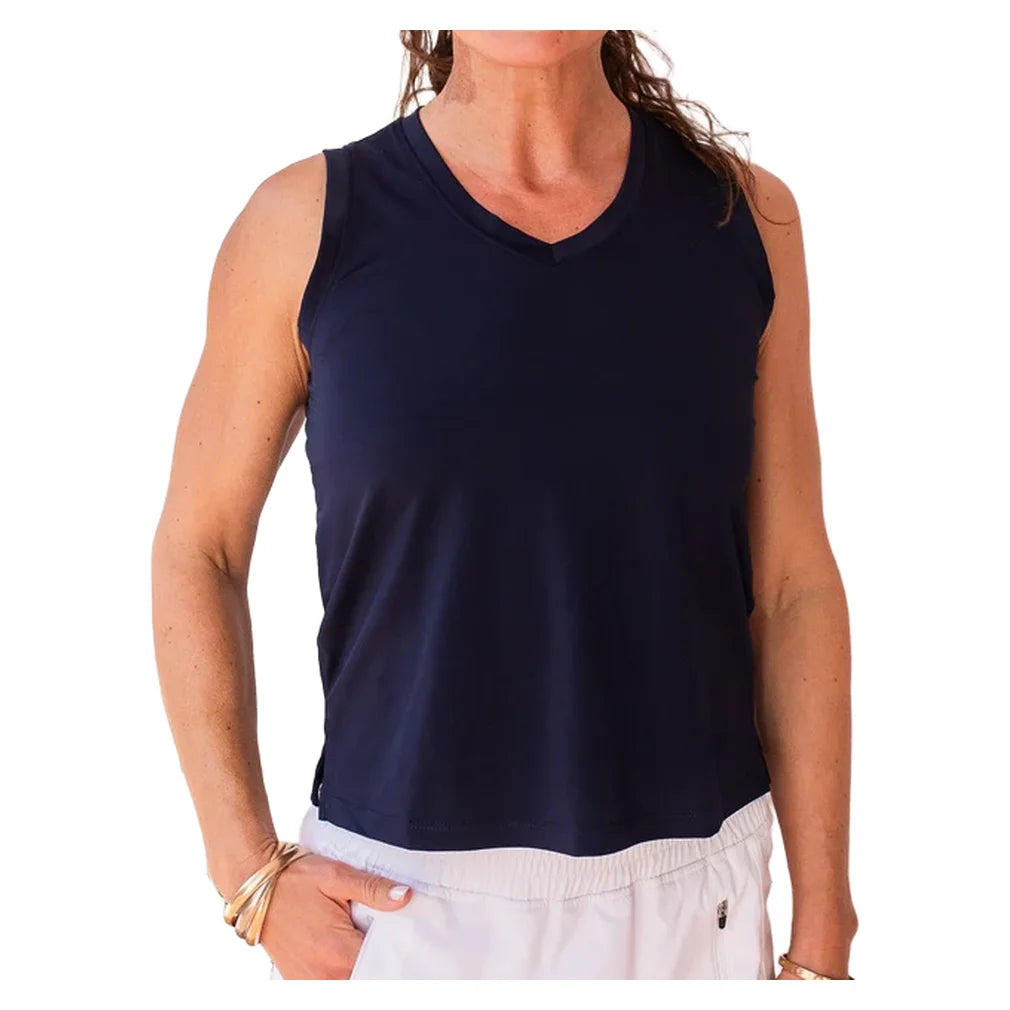 Women's Emery Tank, Bubble, Black, Pickleball Express, EMRY-NF18-B-BLACK-2