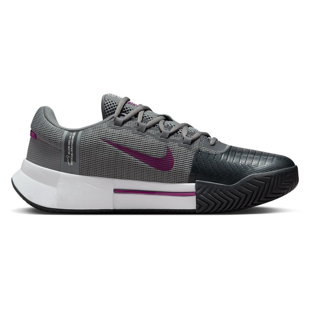 Mens Zoom GP Challenge 1 Court Shoes Smoke Grey and Sangria