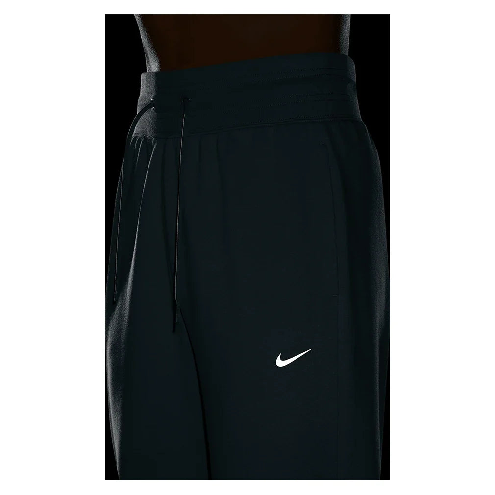 Women's One Dri-FIT High-Waisted 7/8 French Terry Joggers Cannon and White