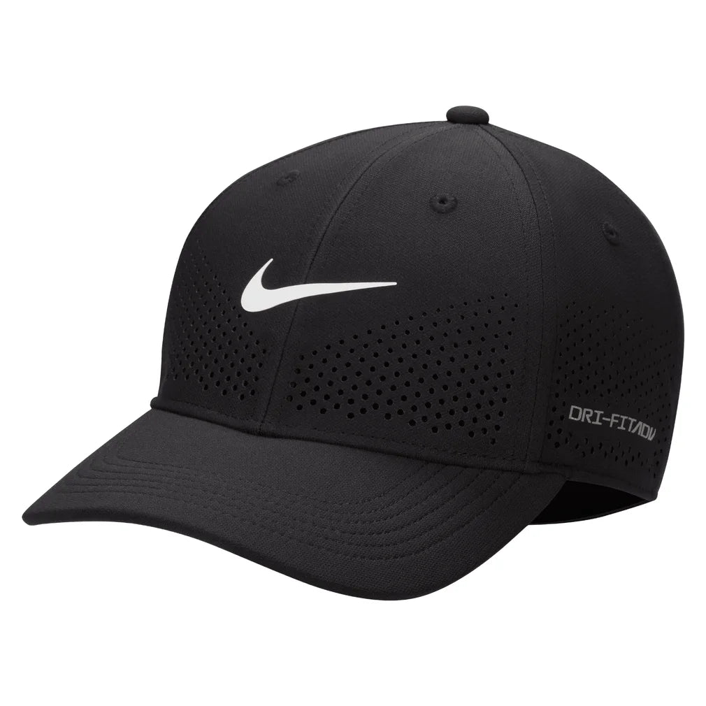 Unisex Dri-FIT ADV Club Structured Swoosh Cap, Nike, 010 Black/White, Pickleball Express, FB5636-OSBH26-010-BLACK-WHITE-1